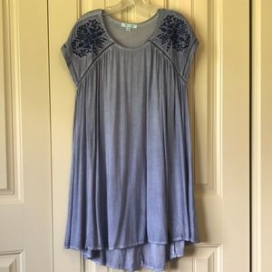 She + Sky blue Boho inspired cotton polyester blend dress.